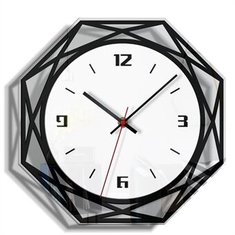 Rhombus akryl vægur Lydløst, ikke tikkende batteridrevet ur