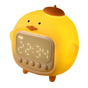C15 Cartoon Duck Alarm Clock ABS+PC Telefonkontrol Kid Snooze Alarm Natlys