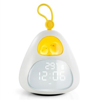 K-1070 LED Smart Bird Nest Time Vækkeur Wake-up Sengelampe Soveværelse Skrivebord ledsager digitalt sovende natlys