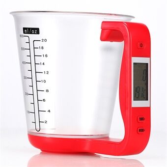 TY-C01 Elektronisk 1000 g målebæger 0,1 g nøjagtighed aftagelig køkkenmålekop med vægt (BPA-fri, intet FDA-certifikat)