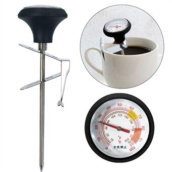 B-3 Rustfrit Stålfølertermometer Celsius og Fahrenheit skala termometer med klemme til kaffe, mælk, syltetøj (uden FDA certifikat)