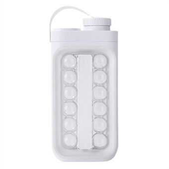 2 i 1 bærbar 17 rum iskugle maker flaske rund isform kedel (BPA-fri, ingen FDA-certifikat)