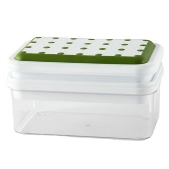 Dobbeltlag Ice Cube Maker Mold Box Køkken Presse Ice bakke med låg (BPA-fri, Ingen FDA Certifikat)