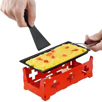 Non-Stick Raclette Grill Sæt Ostesmelter Pan med Spatel Køkken Gadgets