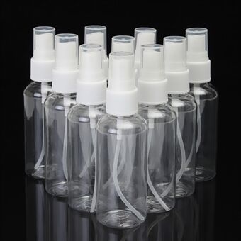 10 stk 50 ml mini genopfyldelig flaske bærbar sprayflaske Travel Transparent Atomizer