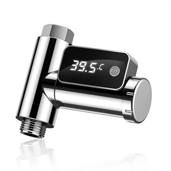 Digitalt brusetermometer Vandtemperaturmonitor med 360° roterbar LED-skærm