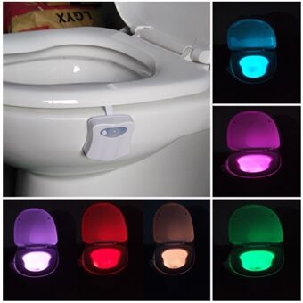LIGHTBOWL 8-farvet bevægelsessensor Induktion Toilet Natlys
