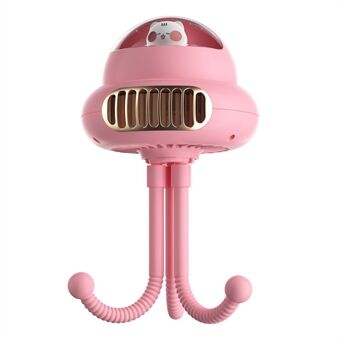 Cartoon Octopus barnevognsblæser Lavstøjsvag natlys ventilatorkøler, 2000mAh batteri
