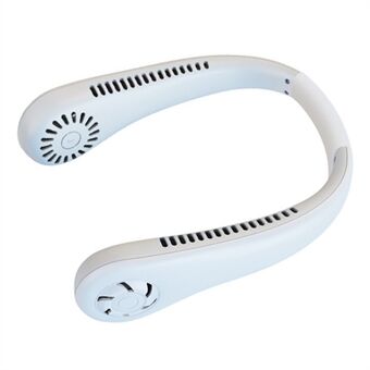 Støjsvag halsblæser USB genopladelig minikøleventilator 3 vindhastigheder bærbar sommerkøler