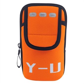 YIPINU Waterproof Sports Running Arm Bag Adjustable Armband Reflective Fitness Phone Storage Pouch