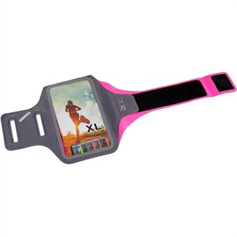 Outdoor Løb Sports Arm Taske 6-tommer Telefon Touch Screen Armbånd Opbevaringstaske med øretelefon hul