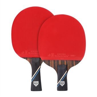 KOKUTAKU 2 STK / Sæt 6-stjernet Bordtennisketcher Begynder Ping Pong Paddle med bæretaske