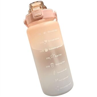 Lohill Fitness Vandflaske Med Tidsmarkør - 2000 ml - Gradient Pink