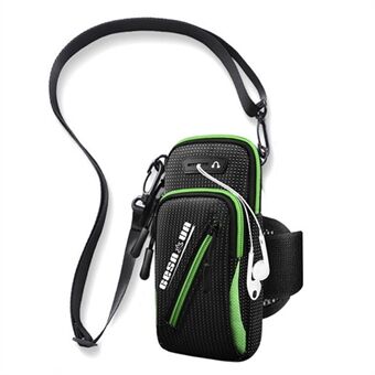 Stilfuld vandtæt sports-løbearmtaske Telefonopbevaringstaske med skulderrem til telefon inden for 6,5 tommer