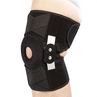 Slidfast sportsbøjle Justerbar knæbånd Ridsefast knæbeskyttende bandage med metalstabilisator i siden