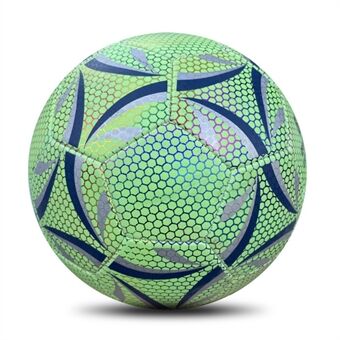 Natglødende reflekterende fodbold med mesh-pose Light Up Kamera Flash fodbold til indendørs Outdoor træning