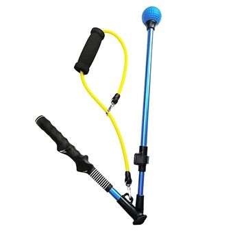 Gummistrop Golftræningshjælp Golfsvingalbuetræner Korrigerende Posture Stick til indendørs og Outdoor - Blå