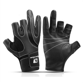 KYNCILOR A0062 Fishing Gloves Men Women 3 Cut Fingers Neoprene Mittens Non-slip Cycling Gloves