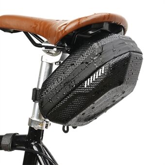 Cykeltaske Carbon Skin Vandtæt Mountain Bike Stor kapacitet Hard Shell sadeltaske