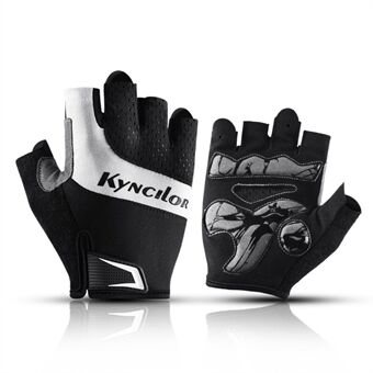 KYNCILOR A0069 Cycling Half Finger Gloves Non-slip Breathable Microfiber Leather Bike Mittens with Towel Cloth