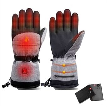 1 par vintervandtæt varmehåndvarmer berøringsskærm elektriske termiske handsker til snowboard cykelski (med batteriboks)