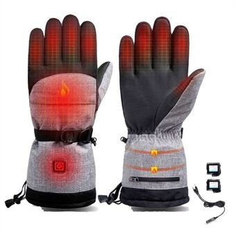 1 par berøringsskærm elektriske termiske handsker vintervandtæt varmehåndvarmer til snowboard cykelski (med batteri)