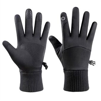 Vinter varme bløde handsker Fleece Anti-Slip Vindtæt Vandtæt Touchscreen Sport Cykling Ski Cykel Outdoor Arbejdshandsker