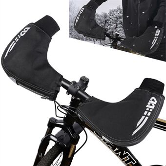 WEST BIKING Sports Cykelcykel Handsker Vindtætte Tykkede Cykel Motor Bar Covers Winter Thermal Cover Bike Håndvarmer - Sort