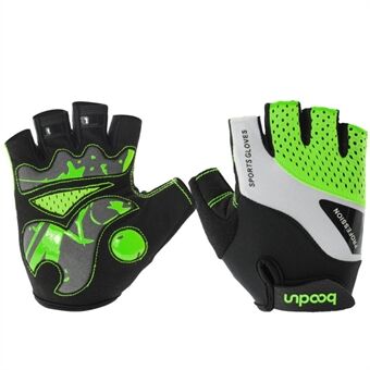 BOODUN 1024 Anti-Slip Breathable Half Finger Cycling Gloves Shock-Absorbed Road Bike Gloves Finger Padded Cycling Accessory