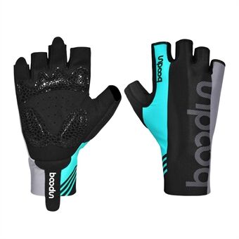 BOODUN 2191159 Breathable Lycra Half Finger Cycling Gloves Silicone Padded Quick Taking-Off Road Bike Gloves Outdoor/Sports/Workout Cycling Accessory