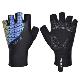 BOODUN 2301379 Multi-Color Silicone Padded Cycling Gloves Lengthened Cuff Half Finger Road Bike Gloves Outdoor/Sports/Workout Cycling Accessory - Multi