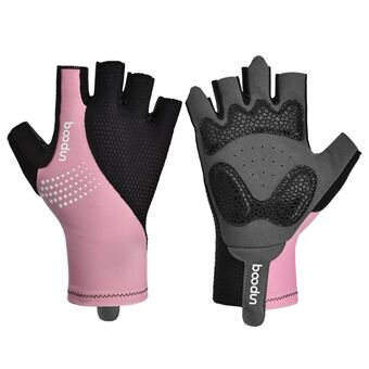 BOODUN 2111417 Silicone-Lycra Splicing Padded Cycling Gloves Half Finger Road Bike Gloves Outdoor/Sports/Workout Cycling Accessory