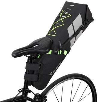 WEST BIKING 10L Cykelsæde Sadeltaske Stor kapacitet Cykling Vandtæt Reflekterende Bike Tail Storage Bag