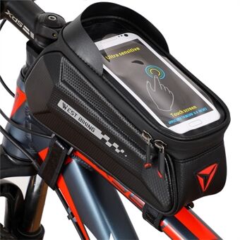 WEST BIKING YP0707261 Outdoor cykling Vandtæt cykelfrontslangetaske til 7,0 tommer telefon med touchskærm