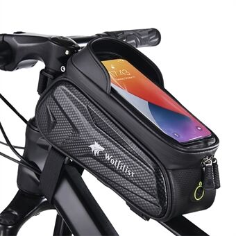 WOLFILIST S002 Vandtæt Cykel Top Tube Bag Cykling Touch Screen Telefon Pouch Cykel Front Beam Opbevaringspose