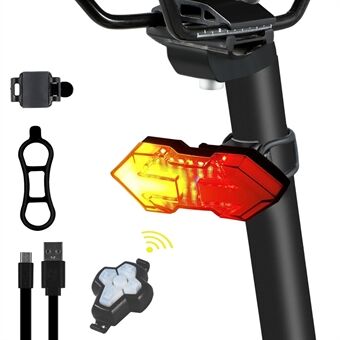 WEST BIKING YP0701299 Fjernbetjening Cykelbaglygte USB Genopladelig 5 tilstande Cykling Bagadvarselslampe