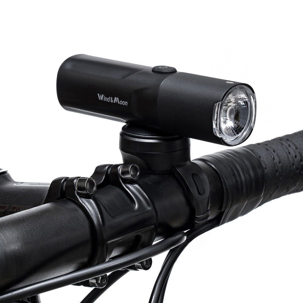 WIND&MOON M02-400 lysende LED-cykelfrontlys Genopladelig vandtæt cykel Outdoor cykling Torch