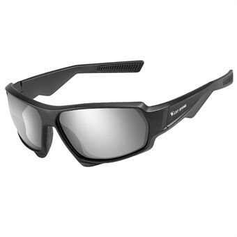 WEST BIKING YP0703140 Cykel cykling Polariserede beskyttelsesbriller Outdoor sportsbriller Vindtætte anti-UV solbriller - sort/sølv