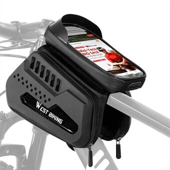 WEST BIKING YP0707294 TPU Hard Shell Cykelcykel Forrammetaske Touch Screen Visir Design Telefontaske Cykel Top Tube Opbevaringstaske