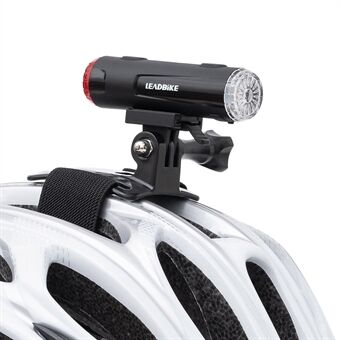 LEADBIKE LD56 cykelhjelmlampe Dobbelt Head for-/baglys USB genopladelig cykelhjelm forlygte