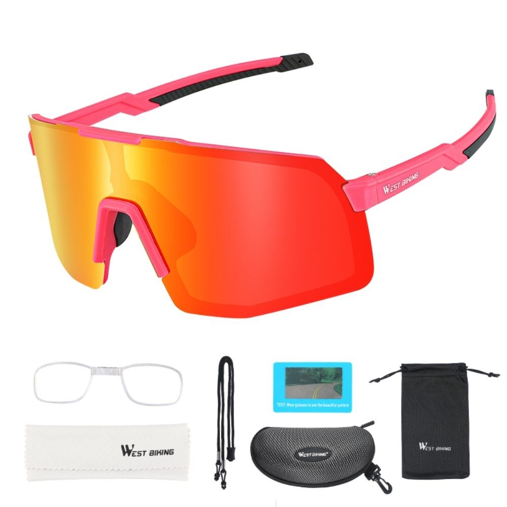 WEST BIKING Polarized Lens Cykelbriller MTB Road Anti-UV solbriller