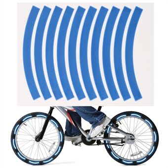 10Pcs Reflective Tapes Reflective Warning Tape Self Adhesive Night Safety Sticker for Vehicle Motorcycle Bicycle Scooter Wheel Rim Decoration