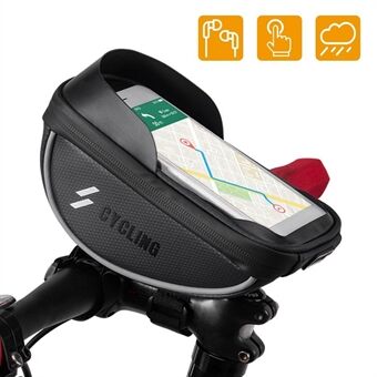 Cykelstyr Touch Screen Telefon Mount Taske Vandtæt reflekterende cykelværktøj opbevaringstaske