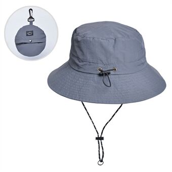 XBG-9225 Sommer Nylon Bucket Hat Outdoor UV-beskyttelse Vandtæt, foldbar solhætte, ensfarvet