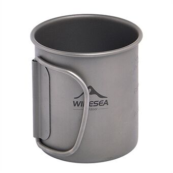 WIDESEA WSTT-200ML titaniumlegering 200 ml vandflaske Ultralet kaffekrus (ingen FDA-certificering, BPA-fri) til backpacking, campingvandring