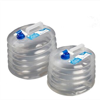 HALIN HW315 Sammenklappelig vandbeholder 10L+15L Bærbar vandopbevaringskande Fødevaregodkendt vandholder med tap til udendørs campingvandring i nødsituationer (ingen FDA-certifikat, BPA-fri)