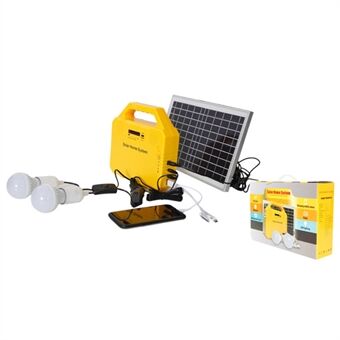 RZH-ST06 6W Power Generation System Fotovoltaisk Generator Bærbart Solar Home System med lamper til Outdoor camping, landbrugsvanding