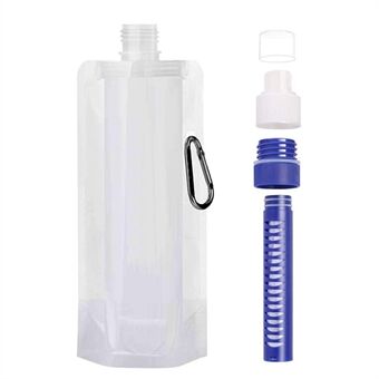 K8621 Outdoor BPA-fri vandfilterpose Camping Tourism Vandfiltreringssystem med gennemsigtig pose (FDA-certificeret)
