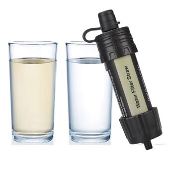 K8625 BPA-frit Outdoor Vandfilter - Vandfiltreringssystem - Vandrenser - FDA-certificeret - Sort