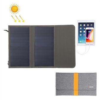 HAWEEL HWL2742 14W foldbar Solar med 5V/2.1A Max dobbelte USB-porte til smartphone tablet pc, 2 Solar